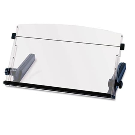 Classroom Creations In-Line Freestanding Copyholder  Plastic  300 Sheet Capacity  Black/Clear CL40169